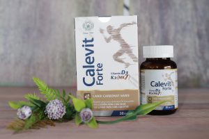 Sản phẩm Calevit Forte chứa Calci, D3, MK7, kẽm, magie hỗ trợ phát triển chiều cao ở trẻ